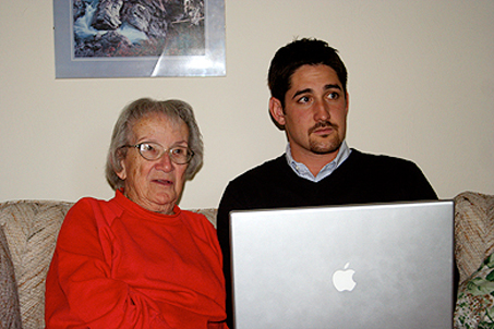 Showing Grammy my iPhoto Library