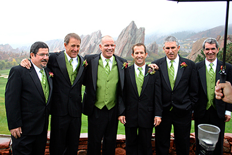 Groomsmen and uncles (L-R) Dad, Jack, Tim, Tyler (groom), Mike and Jim