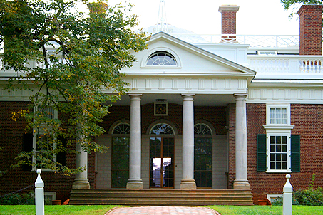 Monticello's front entrance