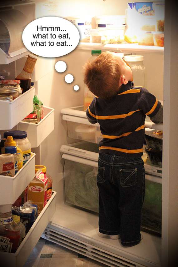 Calvin learned to raid the fridge this week