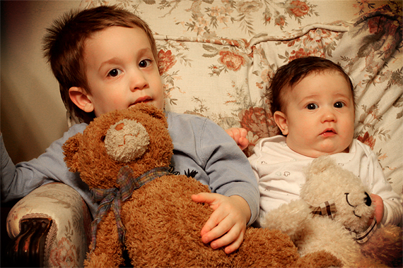 Few things are cuter than little boys and their bears